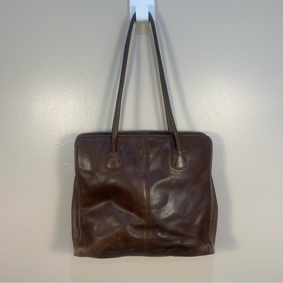 Coach VTG Rare Leather Large Shoulder Tote Bag 7303 USA - Picture 13 of 14